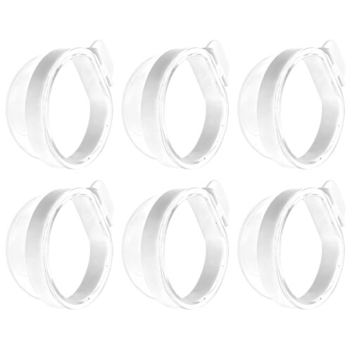 Set van 6 Doorzichtige Plastic Vogelkooi Feeder-Helder groot