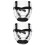 2Pcs Versatile Taekwondo Headgear with Shockproof Detachable Face Mask 9