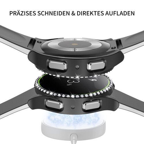 Θήκη Bling για Samsung Galaxy Watch 40mm, Επικαλυμμένο με κρυστάλλινο πλαίσιο PC με 2