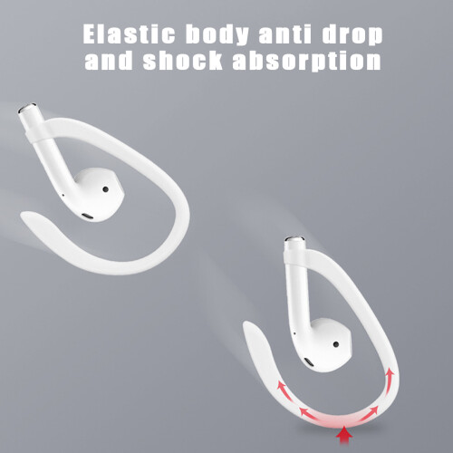 Άνετα υλικά γάντζων αυτιών για Apple AirPods, ασφαλής εφαρμογή, εύκολη εγκατάσταση, 2