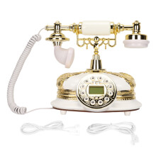 Stijlvolle telefoon in vintage stijl met lcd-scherm, duurzaam materiaal, decoratief ontwerp, breed toepasbaar in slaapkamer, woonkamer en kantoor.