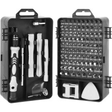 Kit de reparații portabil pentru pasionații de tehnologie, mâner din cauciuc antiderapant cu set complet de scule și design ergonomic, kit de