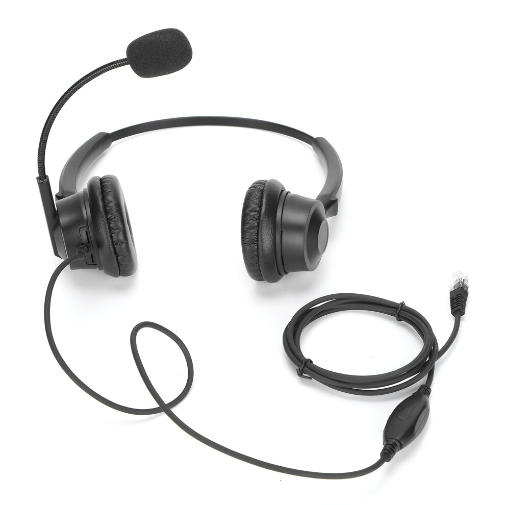 Professional Dual-Ear Headset With Noise Cancelling Microphone For Business Calls, Clear Audio, Ergonomic Design, Perfect For Work From Home Or Office-image-OPC-PNXBXYD-NEW