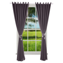 Elegant Room Darkening Curtains, Energy Efficient Window Coverings for Privacy, Brown Polyester Blackout Linings for Bedroom Living Room (100 x 130cm)