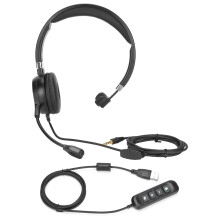 Professionelles USB-Headset mit Mikrofon für Business-Skype, kristallklare Anrufe, ultraleichter Computerkopfhörer für Büro und Büro,