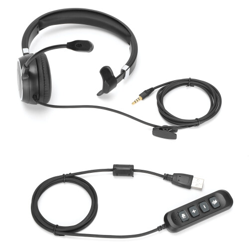 Επαγγελματικά ακουστικά USB με μικρόφωνο για επαγγελματικό Skype, κρυστάλλινες 1