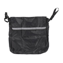 Bolsa para cadeira de rodas/scooter com armazenamento mãos-livres, resistente à água, leve, com alças ajustáveis e faixa refletora. Ideal para