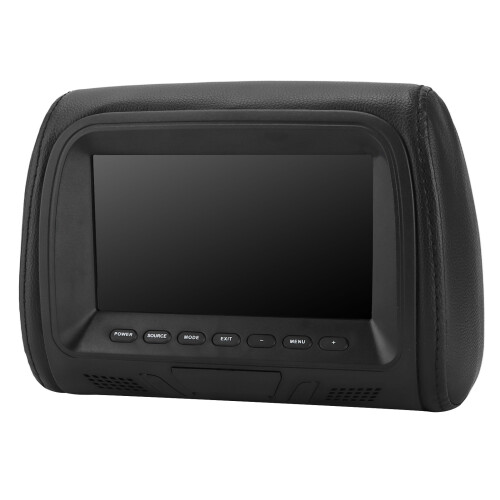 Reprodutor de vídeo LCD de 7 polegadas com encosto de cabeça ajustável e controle remoto sem fio; sistema de entretenimento para os bancos 1