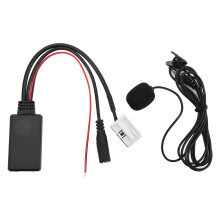 Hjälpkabel Bluetooth-adapterkit Bluetooth 5.0 Stereomusikgränssnitt med mikrofon 4 Handsfree-samtal Stabil anslutning Precisionsproduktion Bred