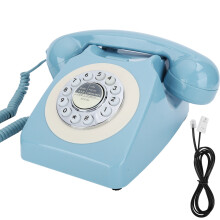 Retrotelefon för hemmakontoret, klassiska fasta telefoner med återuppringningsfunktion, vintage sladdtelefon med tryckknappsuppringning, solid