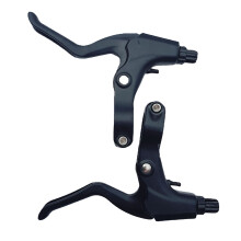 Bicycle Brake Lever, Bicycle Brake Handle Aluminum Alloy 3 Finger Bicycle Brake Levers Brake Levers 7/8' Diameter Black