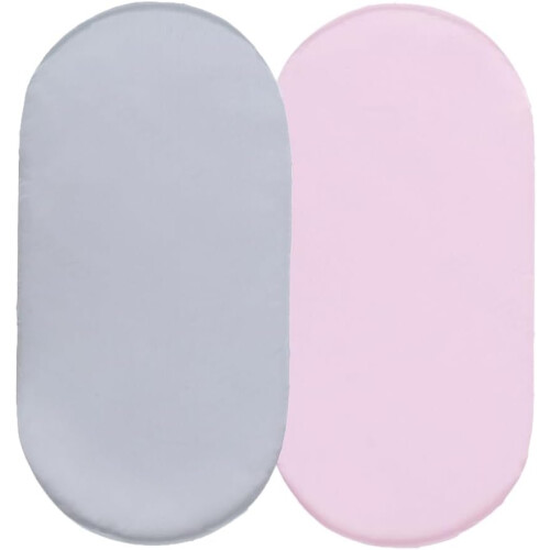 Bassinet Fitted Sheet for Basket, Fitted Sheet, Changing Mat, Cot Protector, Cover Lightgrey 1