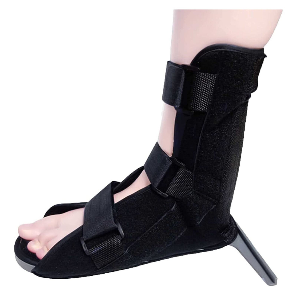 Black Walking Shoe, Fracture Shoe For Broken Foot Fractures, Antirotation Ankle Walking Shoe Splint Fixing Orthosis (, Small) S