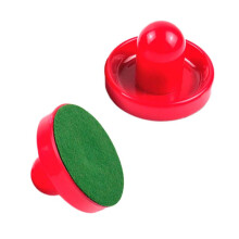 2 air hockey paddles and pucks replacement for table hockey, ergonomic pushers