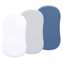 3 x Bassinet Fitted Sheets for Cradle, Basket, Upholstery, Fitted Sheets, Changing Mat, Cot Protector Set 3