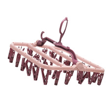 Thickened Foldable Laundry Hanger With Multiple-Morandi powder