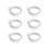 6Pcs Multifunctional Clear Plastic Bird Feeder Food-Grey small 1