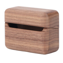Étui en bois premium pour écouteurs Bluetooth avec chargement sans fil