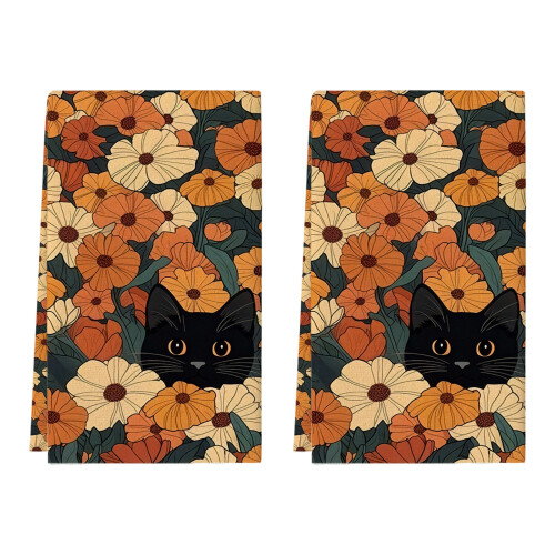 Cats Print Thick Kitchen Towel Gentle On Surfaces Pet-Pattern 1