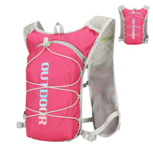 Lightweight Hydration Vest, Breathable Design, Adjustable Fit, Hot Pink