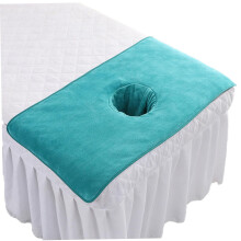 Massage Table Cover, 15.8 x 31.5 Inch Rectangle Thick Massage Bed Cover with Hole, Soft and Comfortable Towel Blue