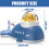 Interactive Pets Treat Dispenser Toy, Whale Shaped Feeder for 6