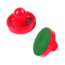 2 pieces air hockey paddles and pucks replacement, red pusher pucks, ergonomic design
