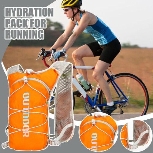 Hydration Pack for Running, Hiking Water Vest, Multifunctional, Lightweight, Orange 1