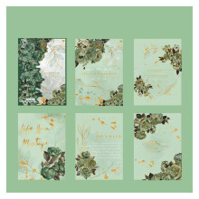 Vintage Bronzing Translucent Paper Scrapbooking DIY Material (E)