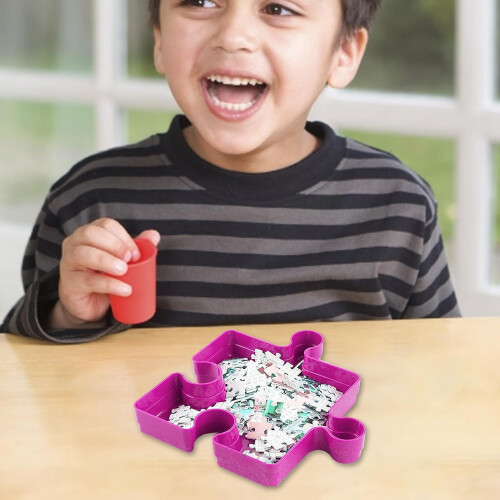 Puzzle  Sorting Trays, Stackable Design with Lid, Durable Plastic,  for 5002000 Piece Puzzles 1