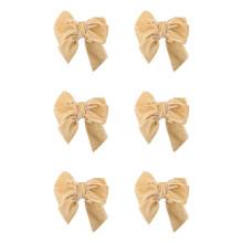 Dekorative samtige Weihnachtsserviettenringe für-Beige