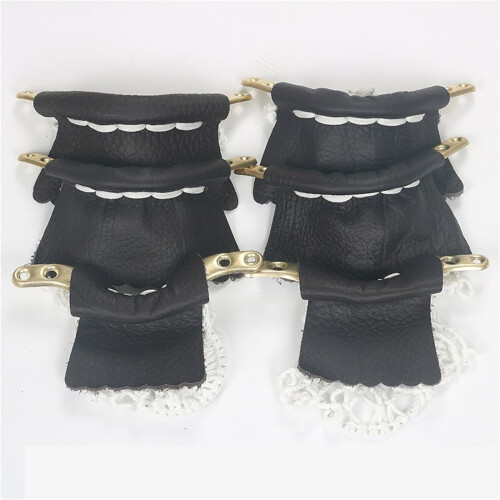 Pool table pocket, net, iron, cowhide leather, rail guide, slide rail, 1 SET