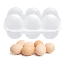 6 Grid Egg Cartons, Clear Egg Holder, Egg Basket for Fridge, Picnic Egg Container