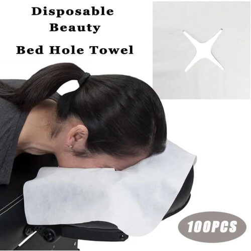 Disposable face hole table covers, 100 pcs  cotton, spa massage bed liners 2