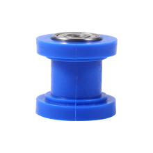 Tendicatena universale a rullino in nylon con scanalatura per ATV, moto, pit bike, mini moto, ruota guida resistente all'usura, colore giallo
