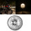 Conjunto de farol de motocicleta de 7 polegadas, universal, amarelo, alto brilho, à prova d'água, longa vida útil, farol de LED com fácil 5