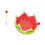 Bunte Wassermelonen-Dessert-Servierschüssel, 6 rostfreie-Rot 1