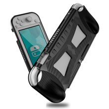 Nintendo Switch Lite-spilkortpladser, beskyttende cover, ergonomisk greb, stødsikkert cover med præcisionsudskæringer for nem adgang til porte og