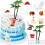 Practical Plastic Cake Decorations Tropical Beach Theme Dessert 5