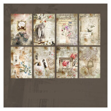 Decorative Scrapbook 40 Pieces Vintage English Letter Paper Retro Card DIY Material