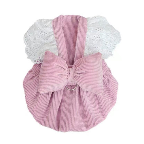 Corduroy Pet Outfit Including Leashes Clip Multiple Size For-M