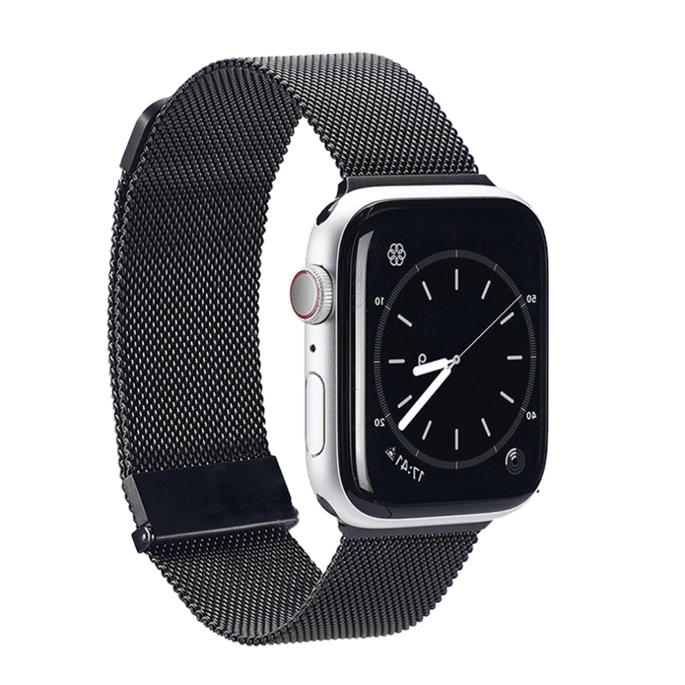 Fashionable Milanese Loop, Adjustable Length Stainless Steel Magnetic Clasp Band For Apple Watch 42-45Mm, Breathable Sweat-Proof Non-Irritating Mesh S 9486358088982