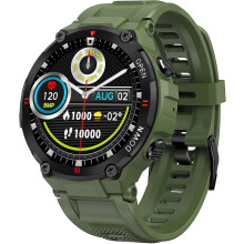 Rugged Military Smartwatch, Fitness Watch With Calories/Step Count, Long Battery Life, Outdoor Smart Watch For Android Ios