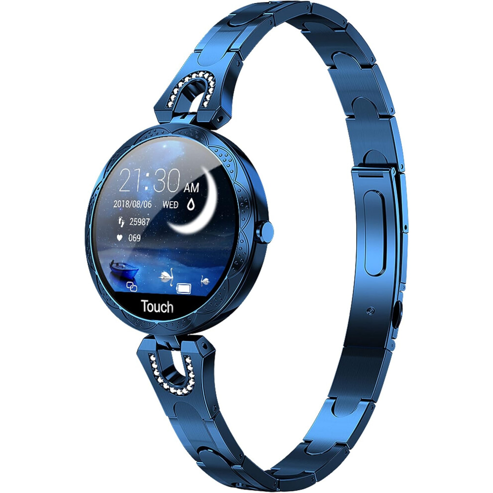 Smart Health Watch, Fitness Tracker With Elegant 1.5" Lcd Touch Screen And Hardlex Glass Mirror, Long-Lasting Battery, Notification Reminders, Sleep M 9486358089309