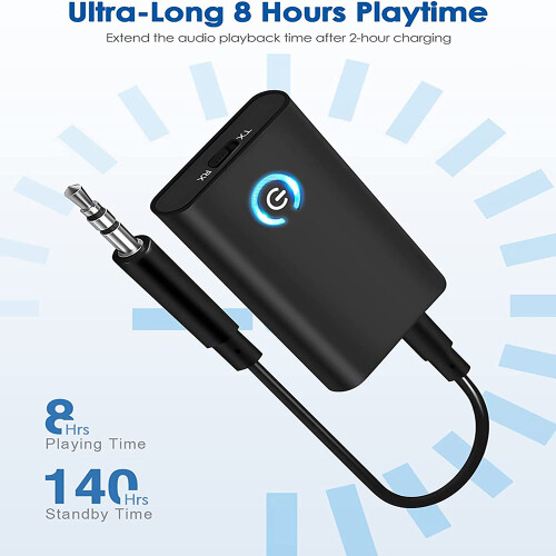 Ασύρματος προσαρμογέας Bluetooth για 4 αυτοκίνητα, Bluetooth 5.0, πομποδέκτης, φορητός 1