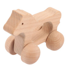 Wooden Toy for Creative Push Car for Motor Skills Montessori Inspired and Handy for Gripping Exercises and Language Development Robust