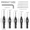 Wood Countersink Drill Bits Set, 5Pcs Quick Change1/4" Hex Shank Adjustable Countersink, 5Pcs Change Drill Bits#5, 6, 8, 10, 12, With One Hex Wrench, 5
