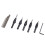 Wood Countersink Drill Bits Set, 5Pcs Quick Change1/4" Hex Shank Adjustable Countersink, 5Pcs Change Drill Bits#5, 6, 8, 10, 12, With One Hex Wrench, 7
