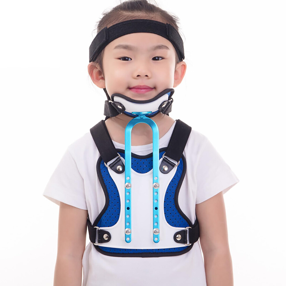 Children's Neck Thoracic Orthosis with Jaw Support, Adjustable, for PostOp Pain Relief