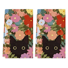 Torchon à vaisselle avec graphiques de chats, matériaux-Modèle 3